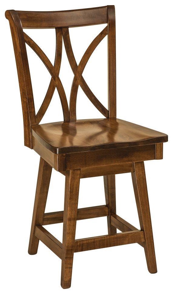 Solid wood swivel on sale bar stools with backs